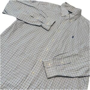 Ralph Lauren Shirt Long Sleeve Size Large Button Down Check Blue Black Pattern
